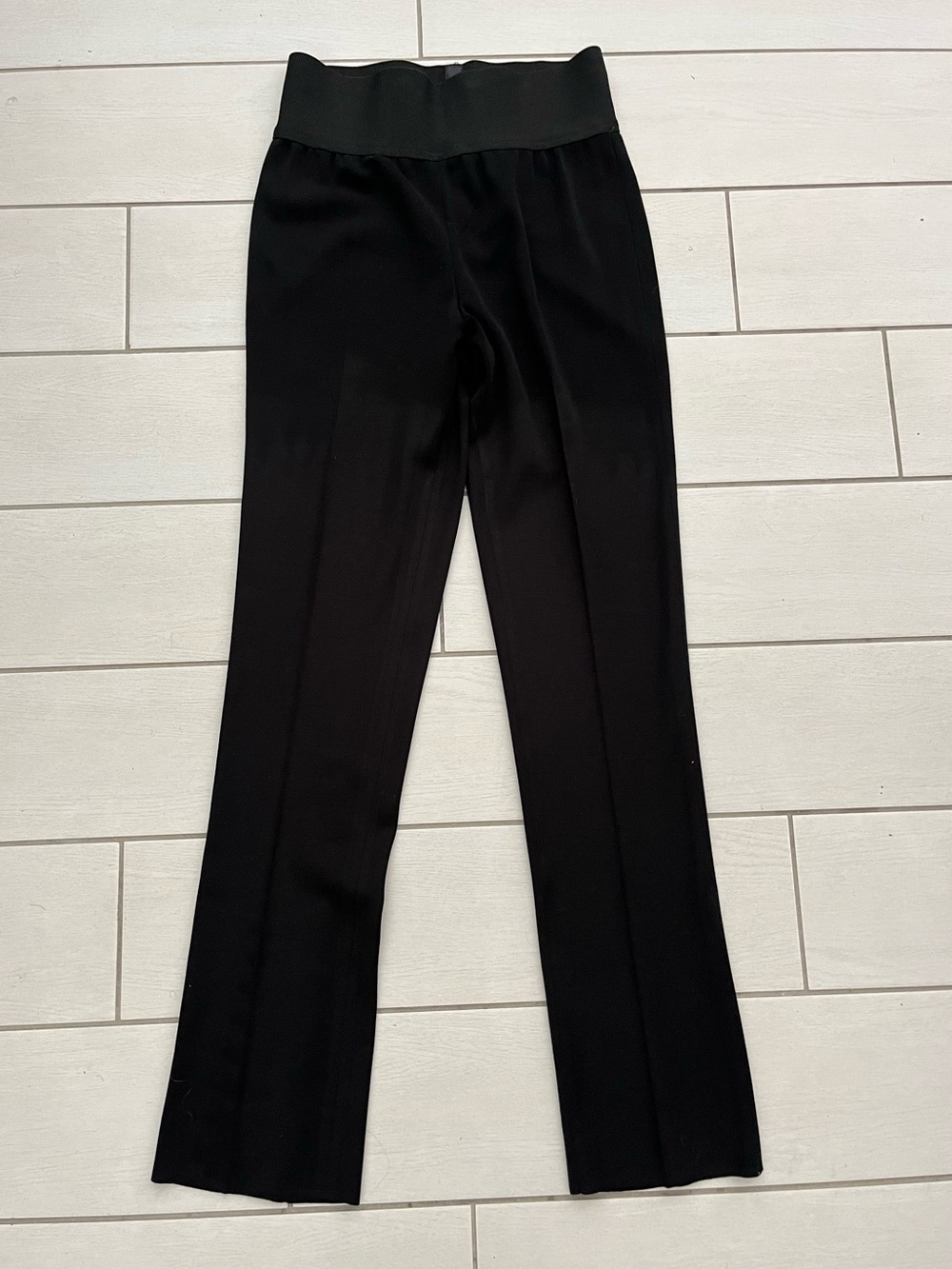 Ming Wang S Black Boot Cut Pull-On Pants